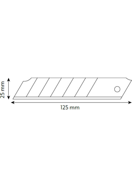 Vıp-Tec 25MM Profesyonel Maket Bıçağı Yedeği Yerli Üretim