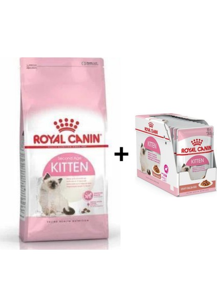 Kitten Yavru Kuru Kedi Maması 2 kg + 12 Adet Yaş Mama