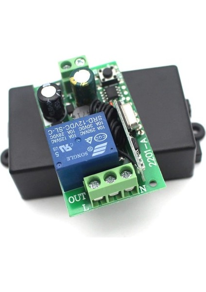 Roba 433MHZ Rf 1 Kanal Röle Modül Ac 220V Kablosuz Pompa Fan Lamba Perde Akıllı Ev Garaj Bariyer Kapı