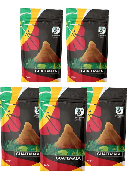 Bongardi Coffee Guatemala Yöresel Filtre Kahve Makinesi Uyumlu 5 x 200 gr