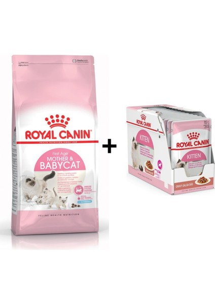 Mother Babycat Yavru Kuru Kedi Maması 4 kg + 12 Adet Yaş Mama