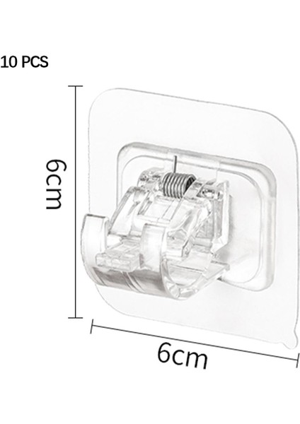 Perde Çubuk Tutucu Delme Kancası Duvar Braketi Havlu Mutfak Yatak Odası Şeffaf Kullanım