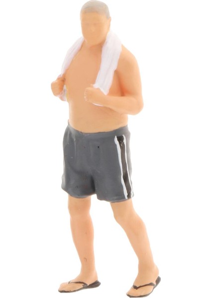 1:64 Ölçekli Boyalı Insanlar Figürleri Reçine Heykelcik Oyuncakları Diorama Garaj Modeli Yaşlı Adam 1