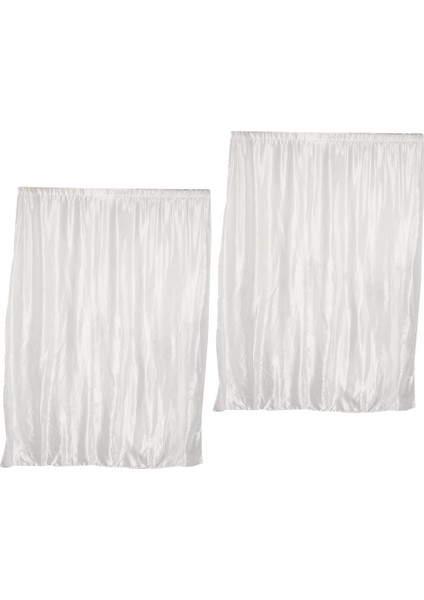 2pcs Modern Block Out Pencere Perdesi Oturma Odası Yatak Odası Dekor Beyaz Çubuk Pocket_l(Yurt Dışından)