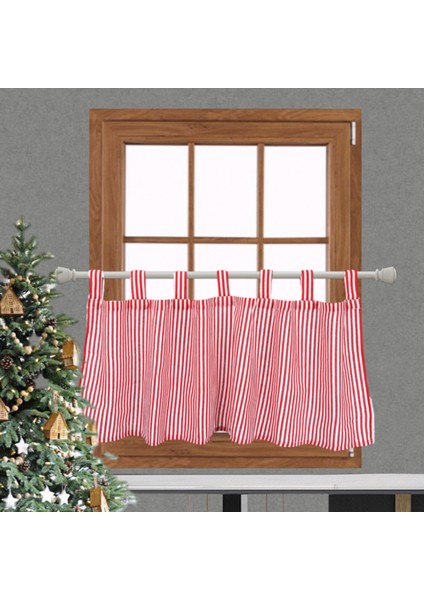 52X18 Inç Pencere Valance Grommet Rod Cep Yarım Perde Mutfak Balkon