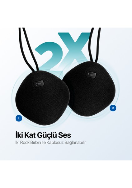 Rock Taşınabilir Kablosuz Bluetooth Hoparlör