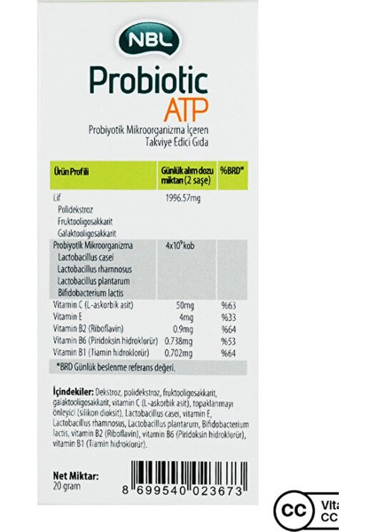 Nbl Probiotic Atp 10 Saşe