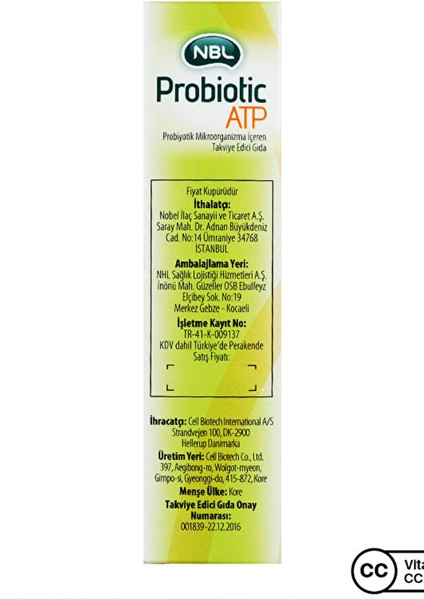 Nbl Probiotic Atp 10 Saşe