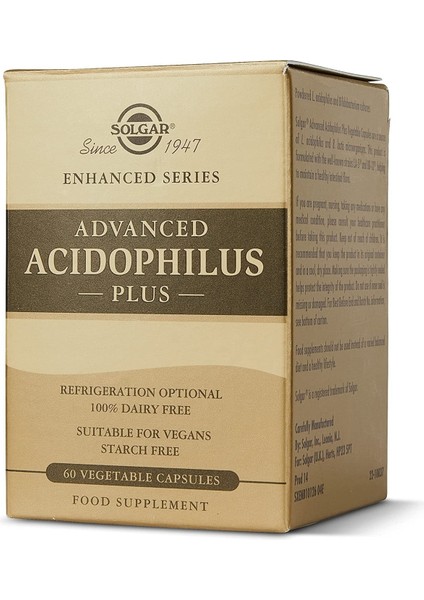 Advanced Acidophilus Plus 60 Kapsül