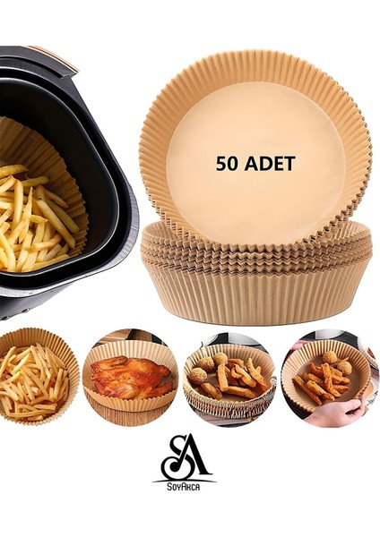 Fritöz Pişirme Kağıdı 50 Adet Airfryer Hava Fritözü Philips Xiaomi Yağsız Tefal Kumtel Mi