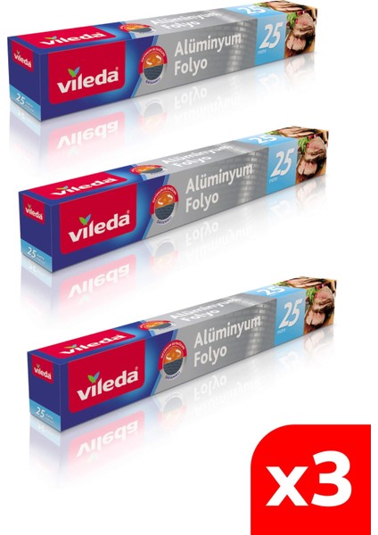 Alüminyum Folyo 25 mt 3'lü Paket