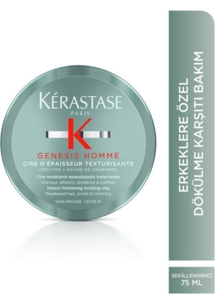 Genesis Homme Şekillendirici Wax 75 Ml