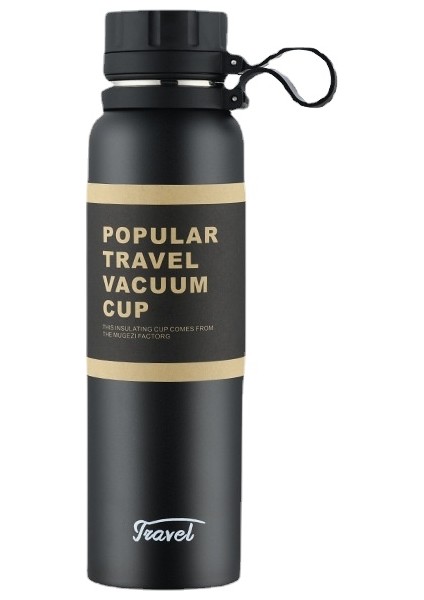 Açık Termos Bardak Büyük Kapasiteli 1000ML Taşınabilir Spor Su Şişesi Paslanmaz Çelik Su Bardağı (Yurt Dışından)