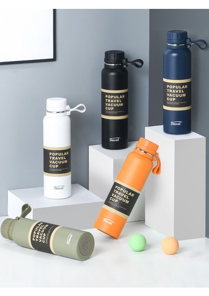 Açık Termos Bardak Büyük Kapasiteli 1000ML Taşınabilir Spor Su Şişesi Paslanmaz Çelik Su Bardağı (Yurt Dışından) fiyatları