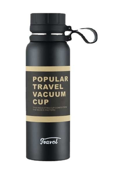 Açık Termos Bardak Büyük Kapasiteli 1000ML Taşınabilir Spor Su Şişesi Paslanmaz Çelik Su Bardağı (Yurt Dışından)