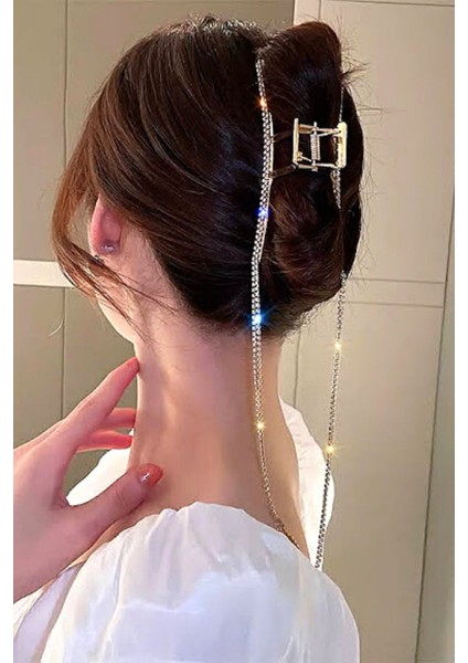 Full Taşlı Su Yolu Metal Büyük Mandal Toka 11 Cm. fiyatları