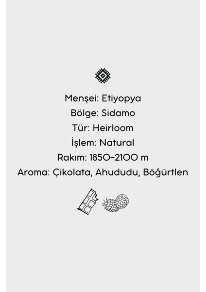 Abu Coffee Filtre Kahve Etiyopya Sidamo Arabica 250 gram