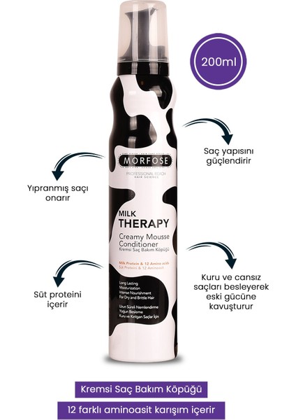 Morfose Milk Therapy Saç Köpüğü 200 Ml 3 Adet Morfose