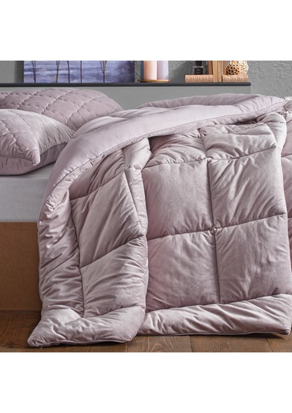 Bedding Vovin Çift Kişilik Yorgan Velvet 2'li Yastık Kılıfı Lila