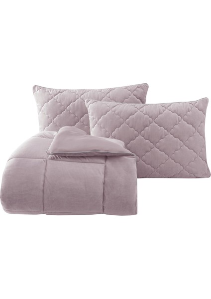 Bedding Vovin Çift Kişilik Yorgan Velvet 2'li Yastık Kılıfı Lila fırsatları