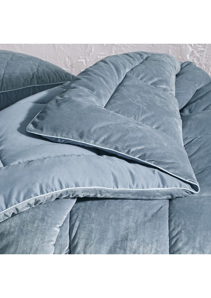 Bedding Vovin Çift Kişilik Yorgan Velvet 2'li Yastık Kılıfı Indigo fiyatları