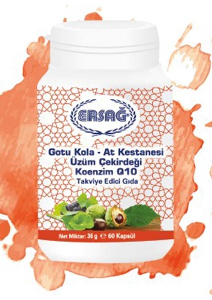Gotu Kola, At Kestanesi Üzüm Çekirdeği Koenzim Q1 - 2023