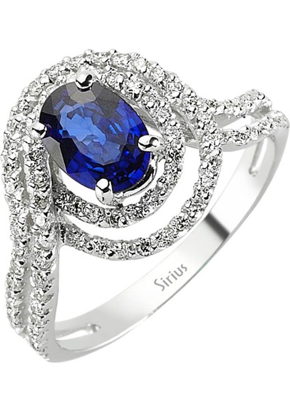 Safir Taşlı Pırlanta Yüzük 0404R0125
