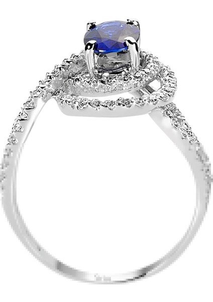 Safir Taşlı Pırlanta Yüzük 0404R0125 modelleri