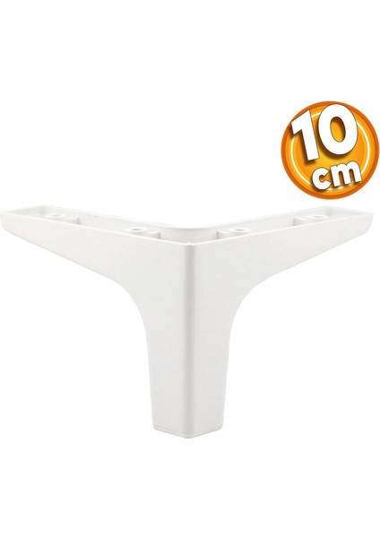 Sedef Lüks Mobilya Kanepe Sehpa Tv Ünitesi Koltuk Ayağı 10 cm Beyaz Baza Ayakları