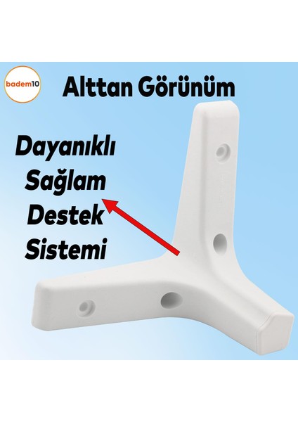 Sedef Lüks Mobilya Kanepe Sehpa Tv Ünitesi Koltuk Ayağı 10 cm Beyaz Baza Ayakları