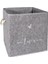 Keçe Raf Düzenleyici Sepet Katlanabilir Saklama Kutusu Baskılı Çok Amaçlı Kutu Gri 30*30*30 Cm 1