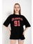 Kadın Los Angeles 91 Baskılı Oversize Tişört 2