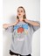 Kadın Oversize T-Shirt Ön Chıcago 76 Baskılı Tişört 3