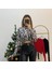 Zebra Desenli Taş ve Zincir Detaylı Crop Bluz 2