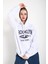 Kadın Brooklyn Dağ Baskılı Kapüşonlu Oversize Sweatshirt 3
