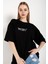 Kadın Butterfly Ön Arka Baskılı Oversize T-Shirt 3