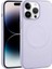 Apple iPhone 14 Pro Max Kılıf PU Deri Magsafe Wireless Şarj Özellikli Derix Kapak Lila 1