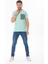 Erkek Garnili Cep Nakışlı Bisiklet Yaka T-Shirt 1