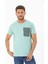 Erkek Garnili Cep Nakışlı Bisiklet Yaka T-Shirt 2