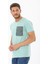Erkek Garnili Cep Nakışlı Bisiklet Yaka T-Shirt 3