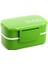 Büyük Kapasiteli 1400ML Çift Katmanlı Plastik Öğle Yemeği Kutusu 12:00 Mikrodalga Fırın Bpa'sız Öğle Yemeği Kutusu - Yeşil (Yurt Dışından) 1