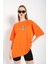 Kadın Cactus Logo Baskılı Oversize T-Shirt 1