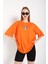 Kadın Cactus Logo Baskılı Oversize T-Shirt 3