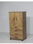 4 Çekmeceli Raflı Elbise Dolabı 61X44X128CM 1