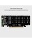 Pcıe X16 - M.2 M-Key Nvmex4 SSD 2u Sunucu Yükseltme Kartı Çift Taraflı 4-Disk Nvme Raıd PCI-EX16 Bölünmüş Kart (Yurt Dışından) 5