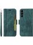 Samsung Galaxy S23 PU Deri Cüzdan Baskılı Dikiş Hattı Tam Koruma Cep u Kapağı Telefon Kılıfı (Yurt Dışından) 1