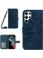 Samsung Galaxy S22 Ultra 5G HT04 Çizgiye Karşı Çizgiye Dönüşlü Ayçiçeği Cilt Dokunlu PU Deri Cüzdan Telefon Kılıfı (Yurt Dışından) 1