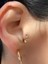 Cerrahi Çelik Iki Ucu Taşlı Tragus Helix Kıkırdak Lobe Uyumlu Piercing Küpe 2