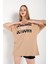 Kadın Oversize Set Down Baskılı T-Shirt 1