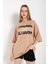Kadın Oversize Set Down Baskılı T-Shirt 2